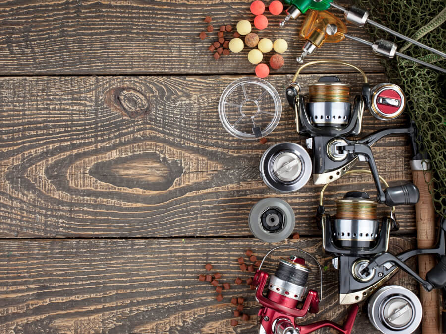 並べられている釣具